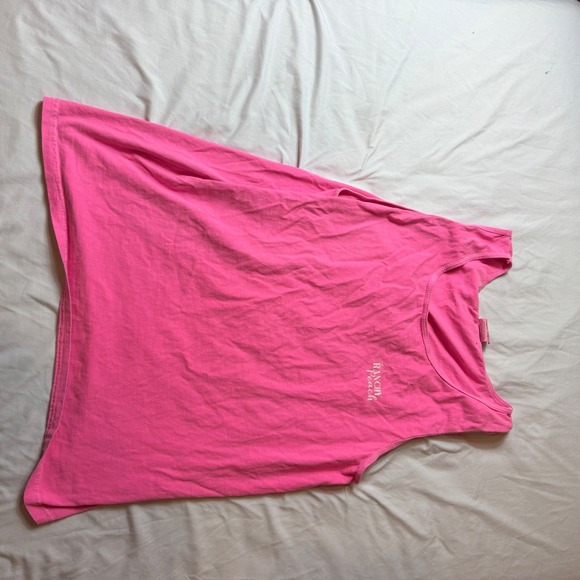 Comfort Colors Tops - Comfort Colors Punchy Peach Neon Pink Tank Top XL Western Cactus Graphic Muscle